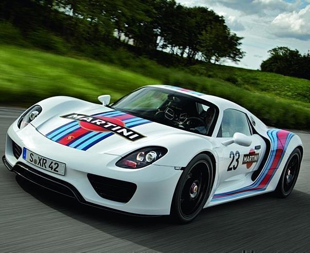 918 Spyder-Prototyp im attraktiven Martini-Racing-Design